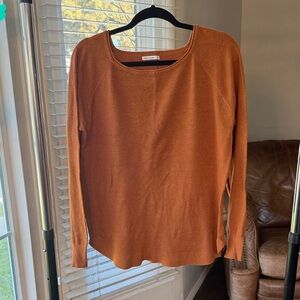 Pink Clover Women's Orange Crew Neck Sweater